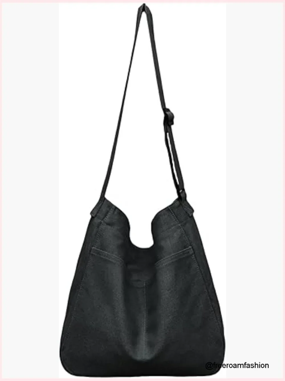 Large Canvas Hobo Bag Crossbody Shoulder Tote with Multiple Pockets